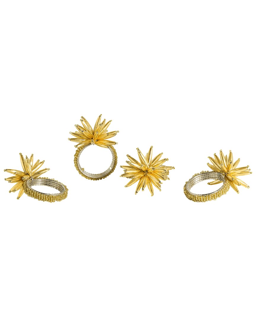 Tiramisu Gilden Golden Set Of 4 Napkin Rings