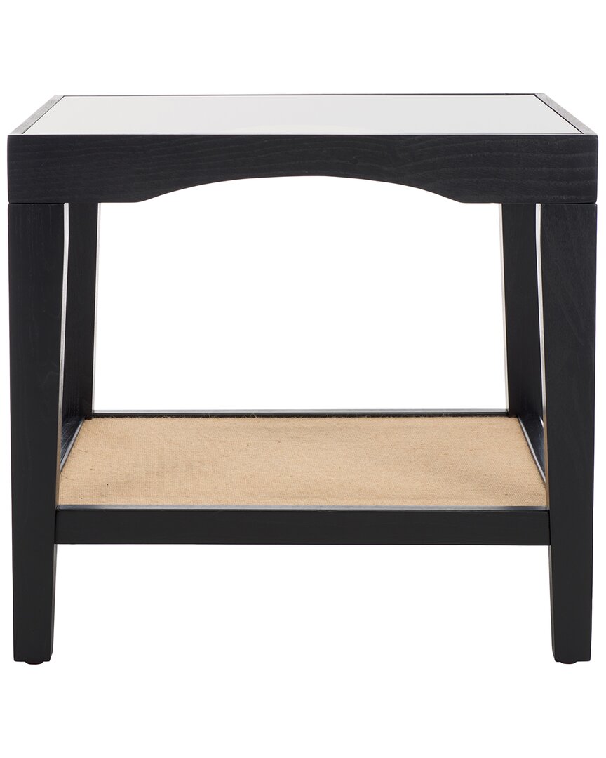 Safavieh Couture Nicolella Glass Accent Table In Black