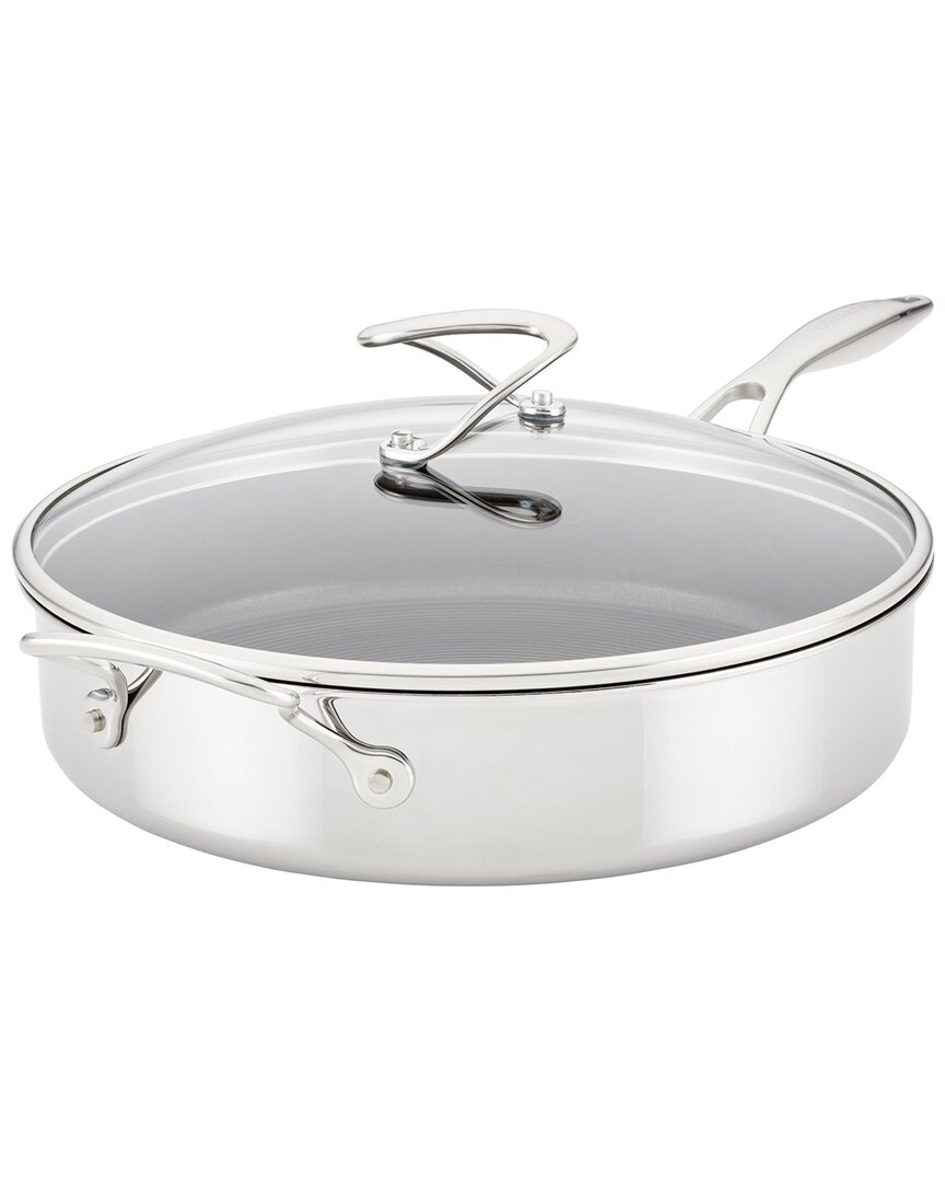 Circulon Stainless Steel 5qt Sautz Pan With Lid In Silver