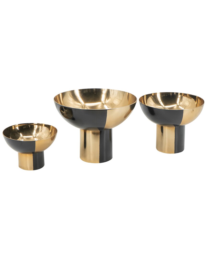 R16 Set Of 3 Bowls In Gold
