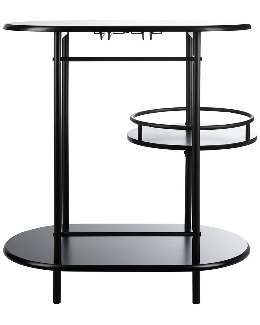 Safavieh Iva 3 Tier Black Swivel Bar Table