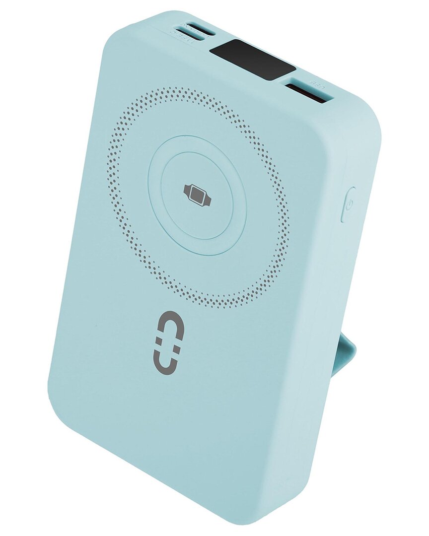 Fresh Fab Finds 3-in-1 Magsafe Fast Charging Power Bank Portable Charger With 2 Built In Cables In Blue