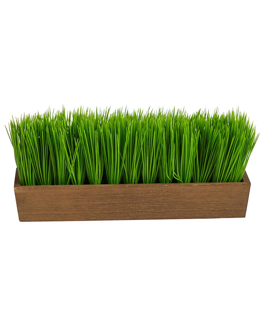 Nearly Natural 12in Grass Artificial Plant In Decorative Planter In Green