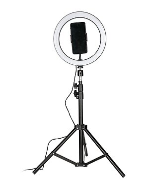 LAX Gadgets Selfie Ring LED Light Stand with Tripod