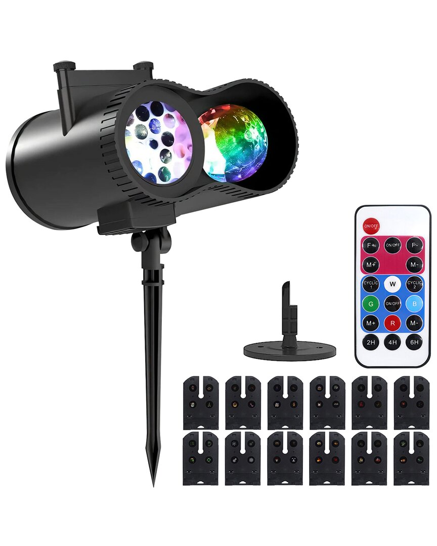 Fresh Fab Finds 12-pattern Led Projector Lights In Black
