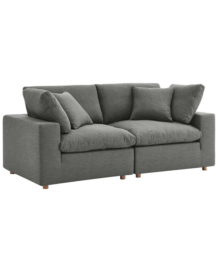 MODWAY MODWAY COMMIX DOWN-FILLED OVERSTUFFED 2PC SECTIONAL SET 