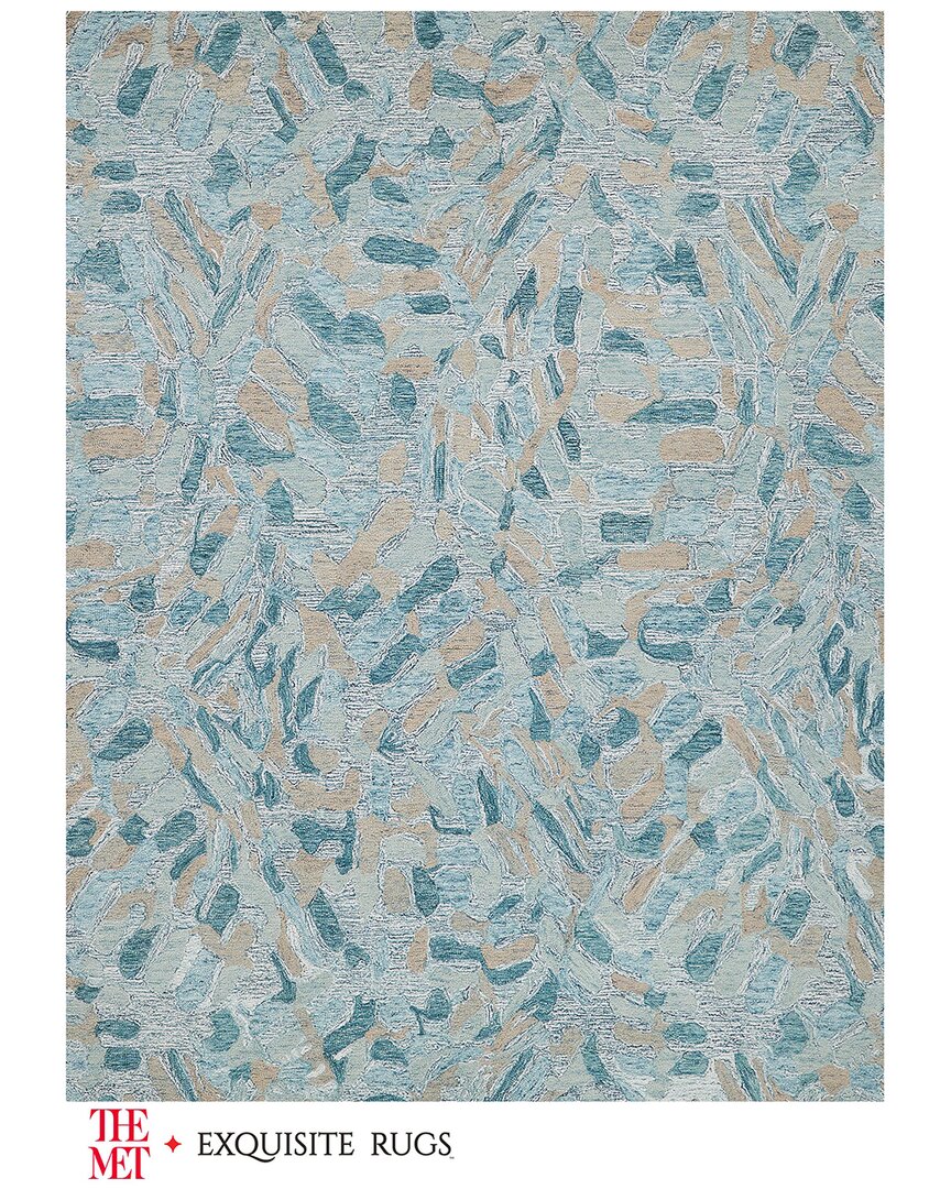 Exquisite Rugs X The Met Botanica Wool Area Rug In Blue