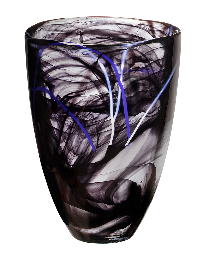 Kosta Boda Contrast Vase In Black