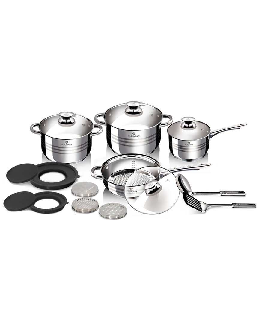 Berlinger Haus 15pc Stainless Steel Cookware Set In Silver