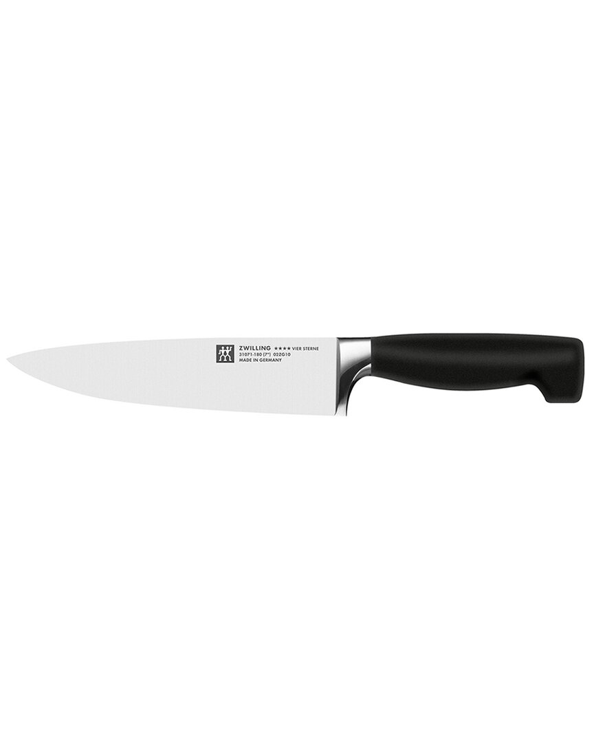 Zwilling J.a. Henckels Four Star 7in Chef's Knife In Black