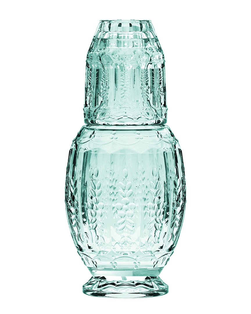 Jay Imports Vintage 2pc Carafe Set In Green