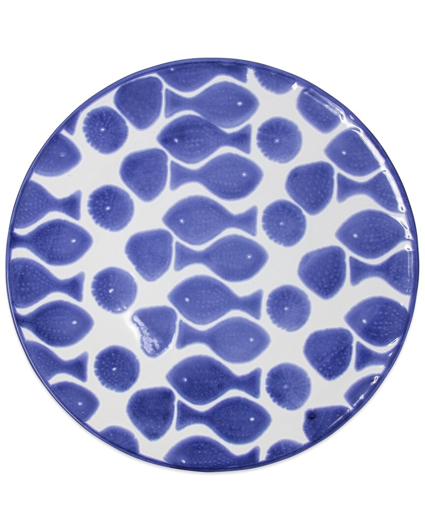 VIETRI DISCONTINUED VIVA BY VIETRI SANTORINI FISH DINNER PLATE