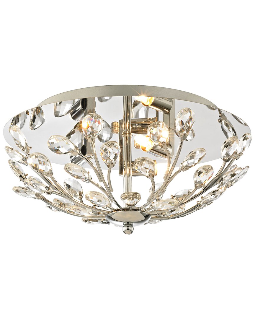 Artistic Home & Lighting Crystique 3-light Flush In Multi