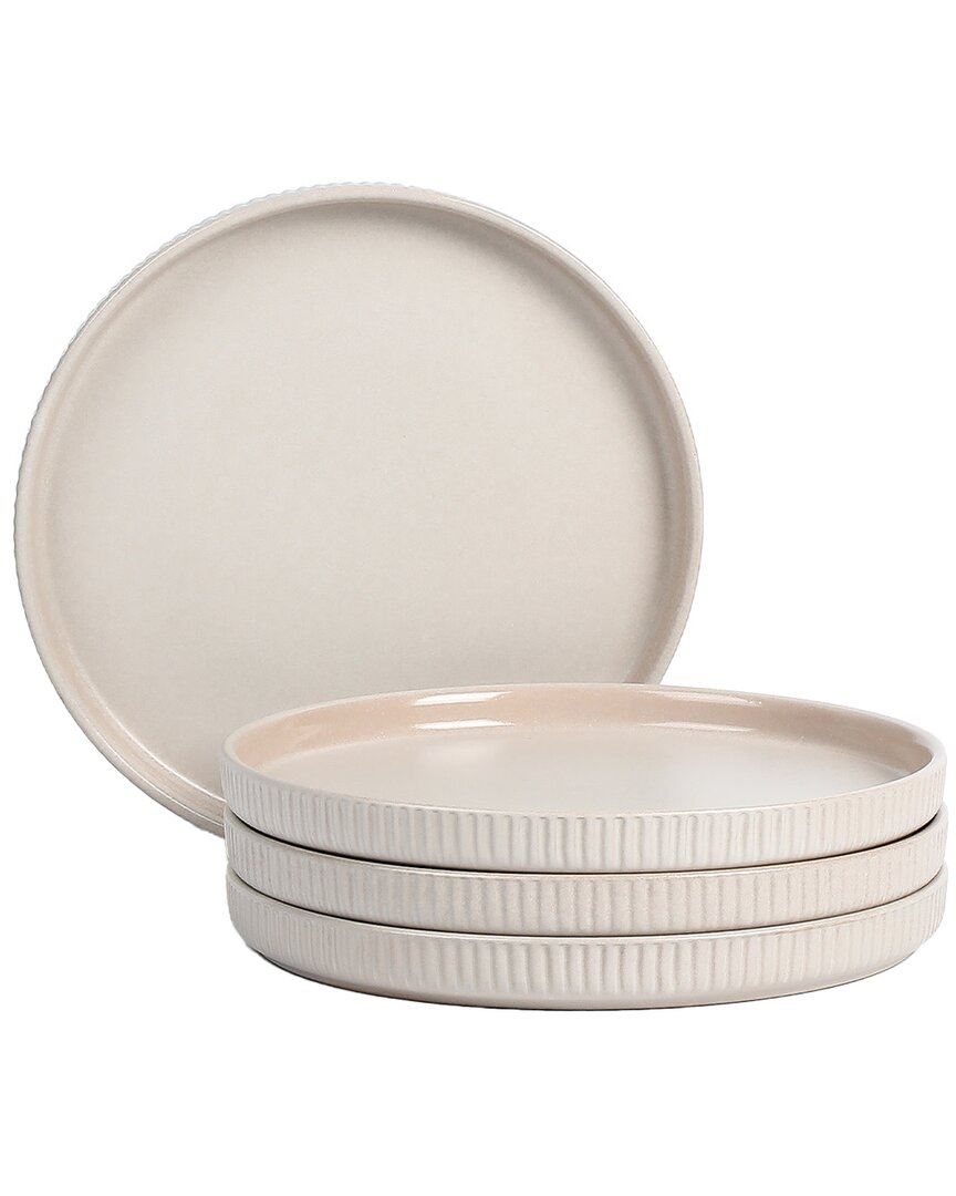 Stone Lain Haven 4pc Salad Plate Set Stoneware In Neutral