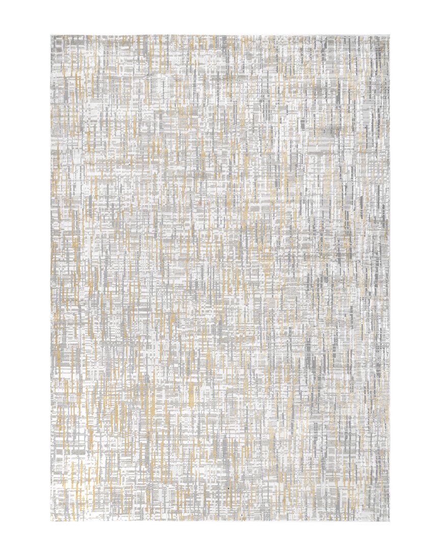 Shop Nuloom Emersyn Contemporary Textured Abstract Crosshatch Area Rug Rug In Gold