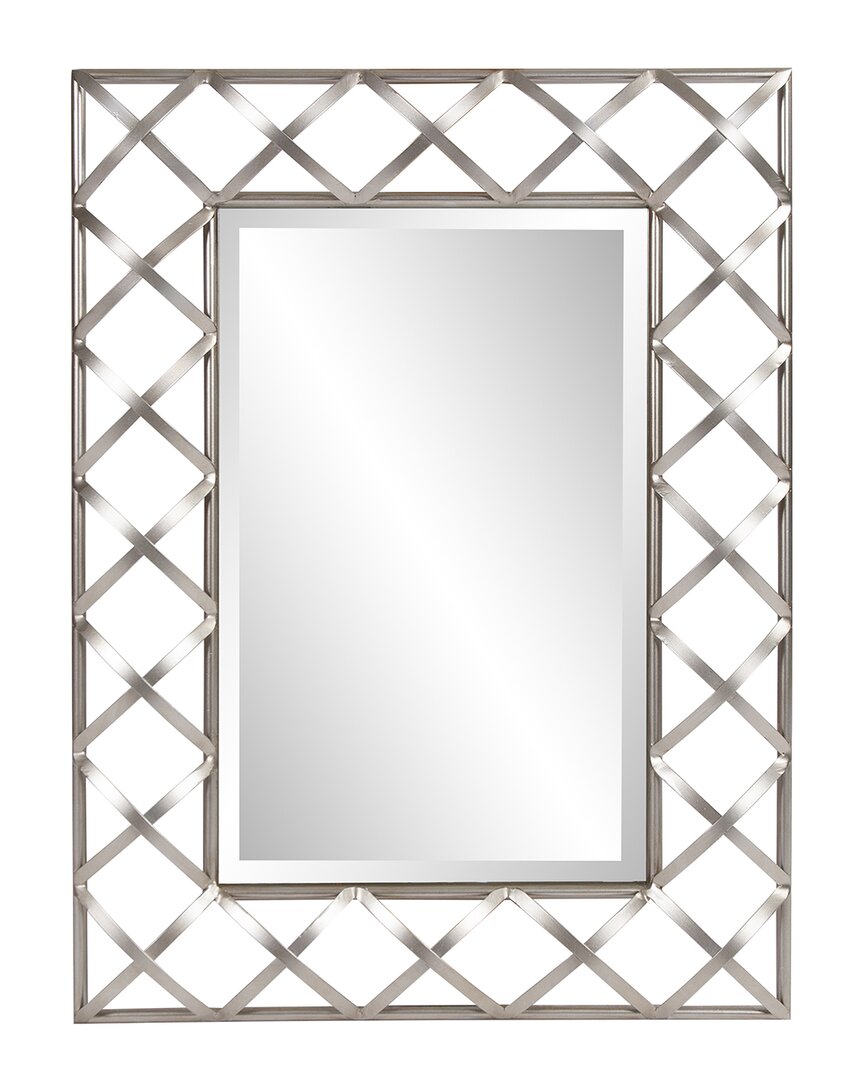 Howard Elliott Trellis Mirror In Silver