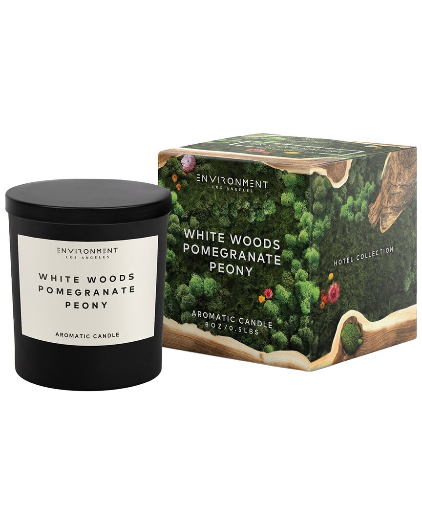 Shop Environment Los Angeles Environment 8oz Candle Inspired By The Aria Hotel® White Woods, Pomegranate & Peony
