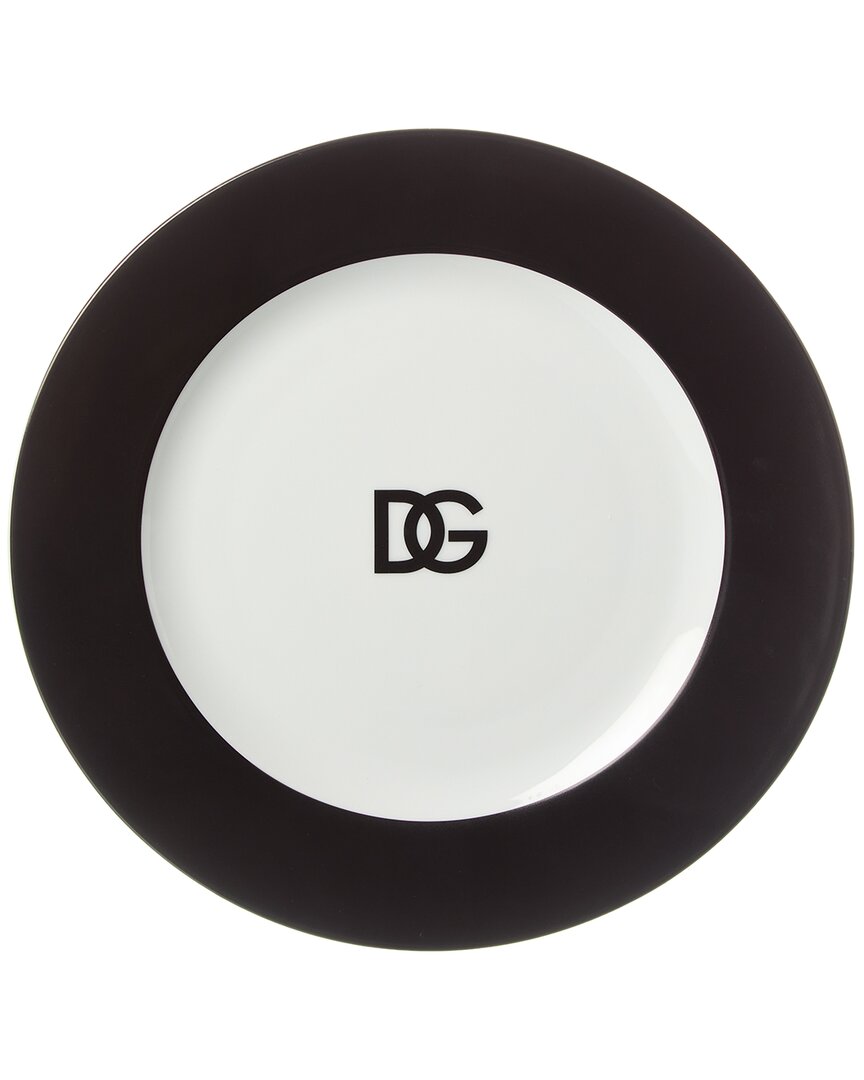 Dolce & Gabbana Porcelain Charger Plate In Black