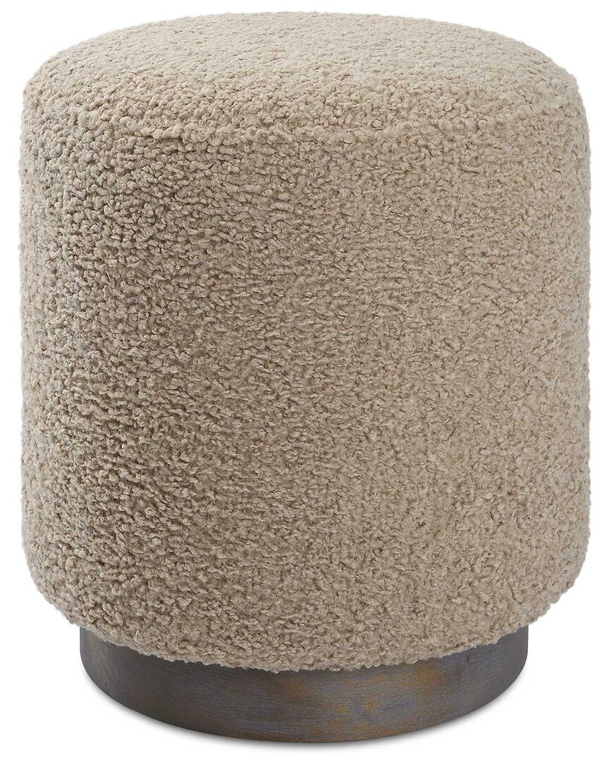 Uttermost Avila Round Ottoman In Brown