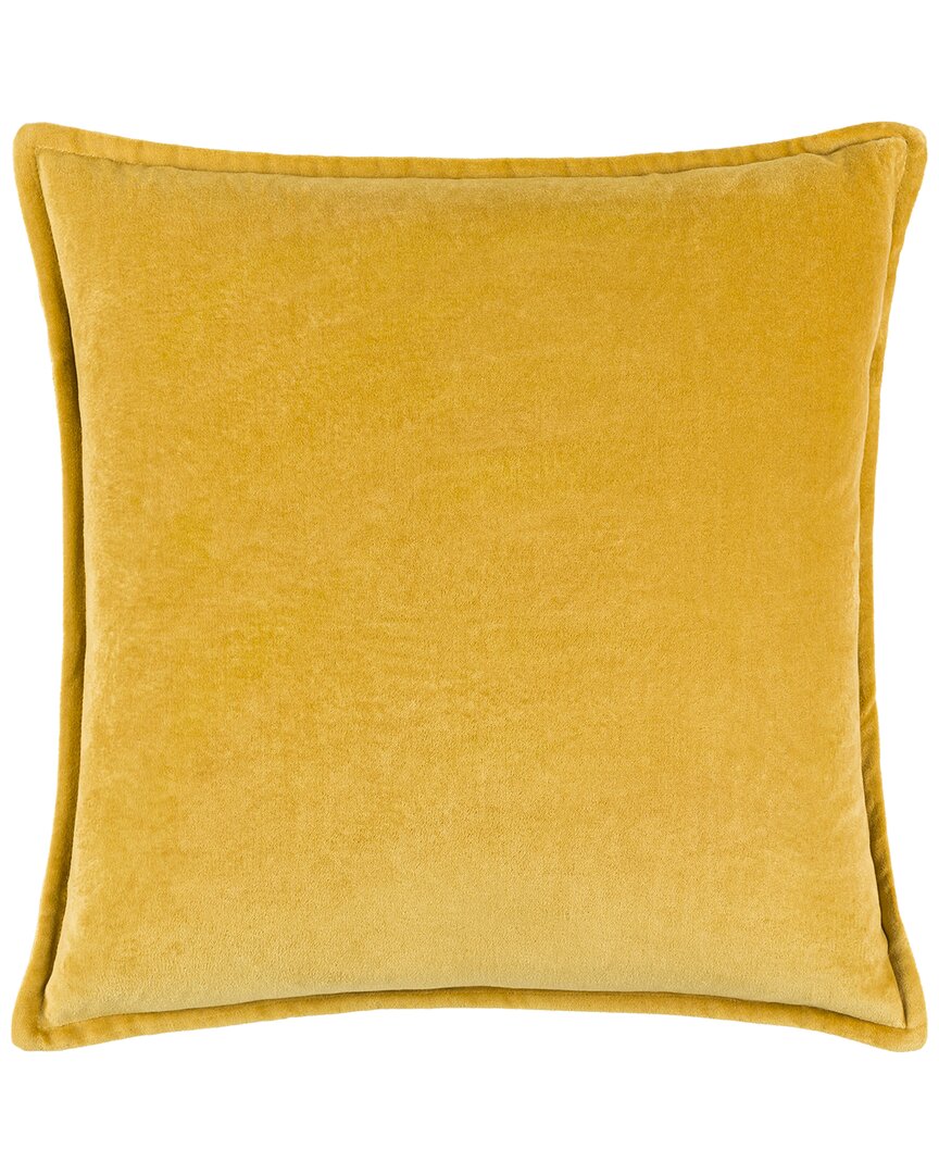 Surya Cotton Down Pillow In Yellow