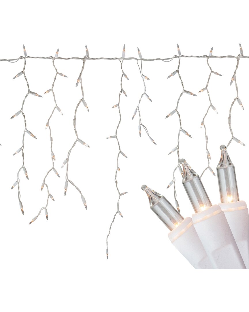 Northlight 300 Count Clear Mini Icicle Christmas Lights Wire In White