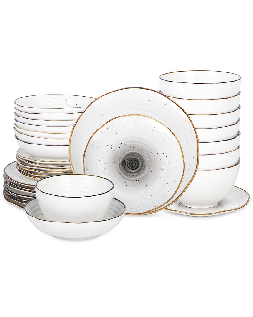 Christian Siriano Luma 32pc Dinnerware Set In Black