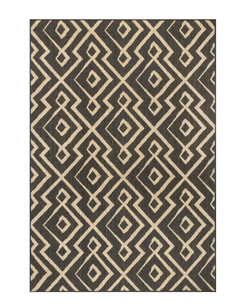 Nuloom Sammi Geometric Trellis Indoor/outdoor Rug In Charcoal