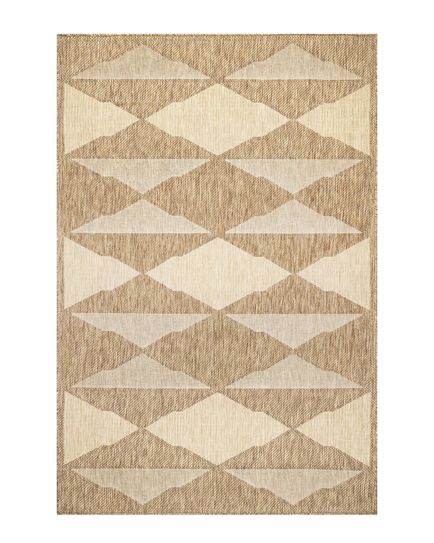 Nuloom Mickey Geometric Indoor/outdoor Rug In Beige