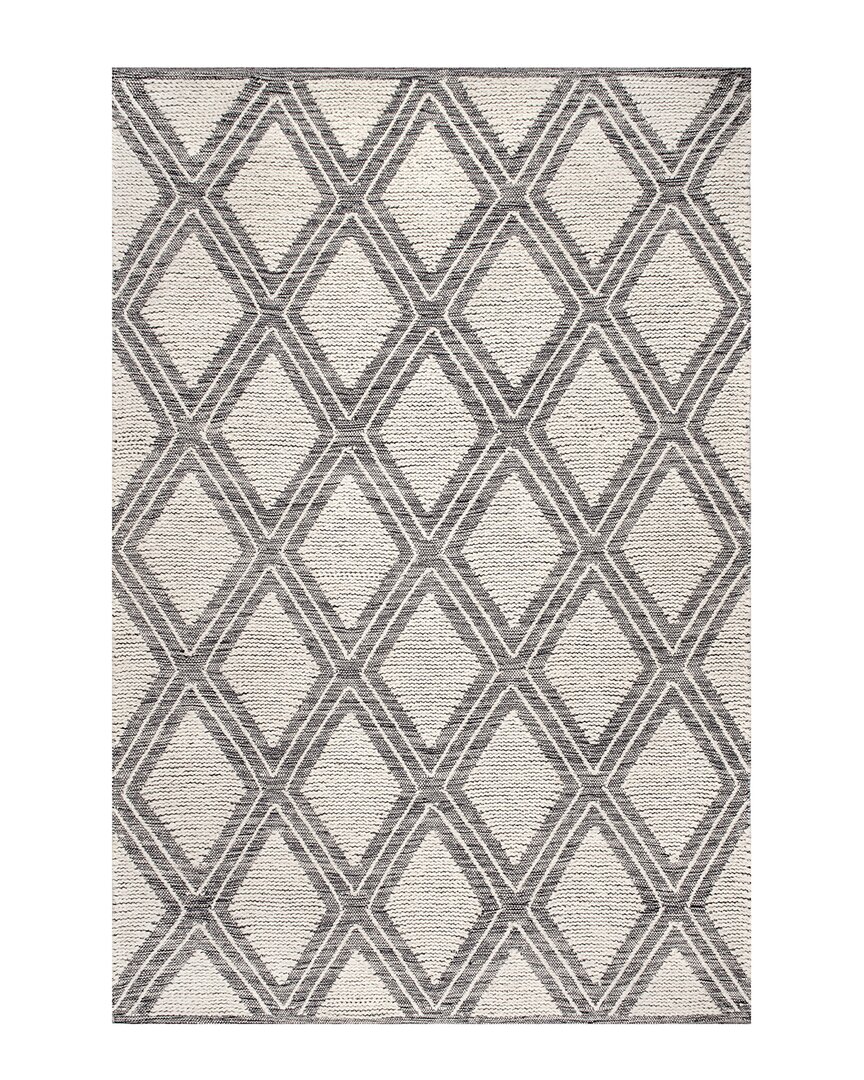 Nuloom Amada Hand Loomed Textured Diamonds Cotton Rug In Ivory