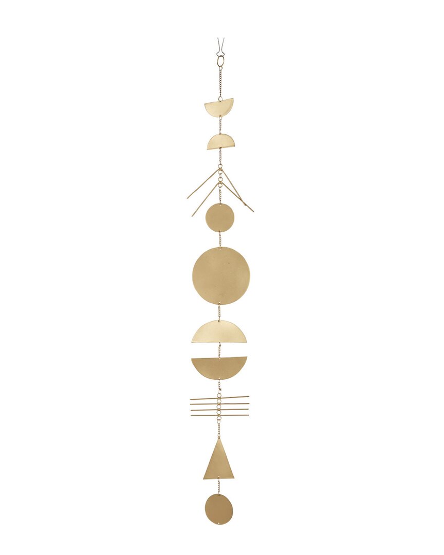 The Novogratz Gold Metal Geometric Windchime