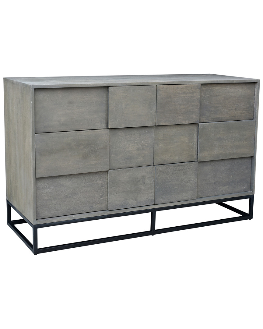Moe's Home Collection Felix 6 Drawer Dresser In Grey