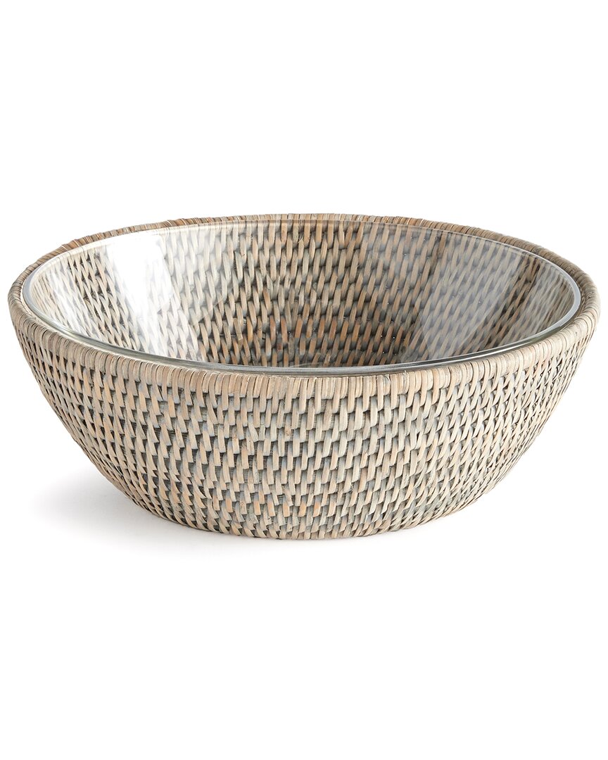 Napa Home & Garden Burma Rattan Serving Bowl In Gray