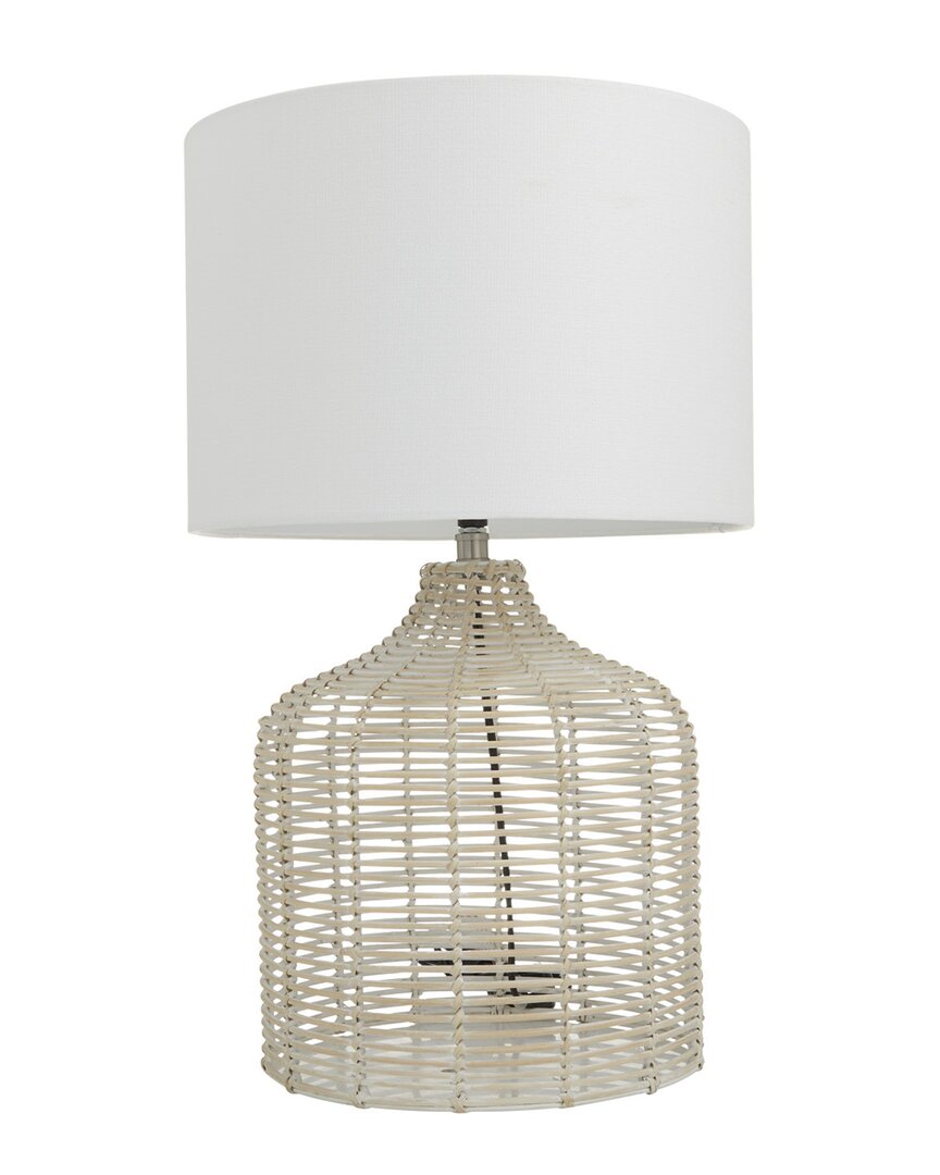 Peyton Lane Linen Coastal Table Lamp In Beige