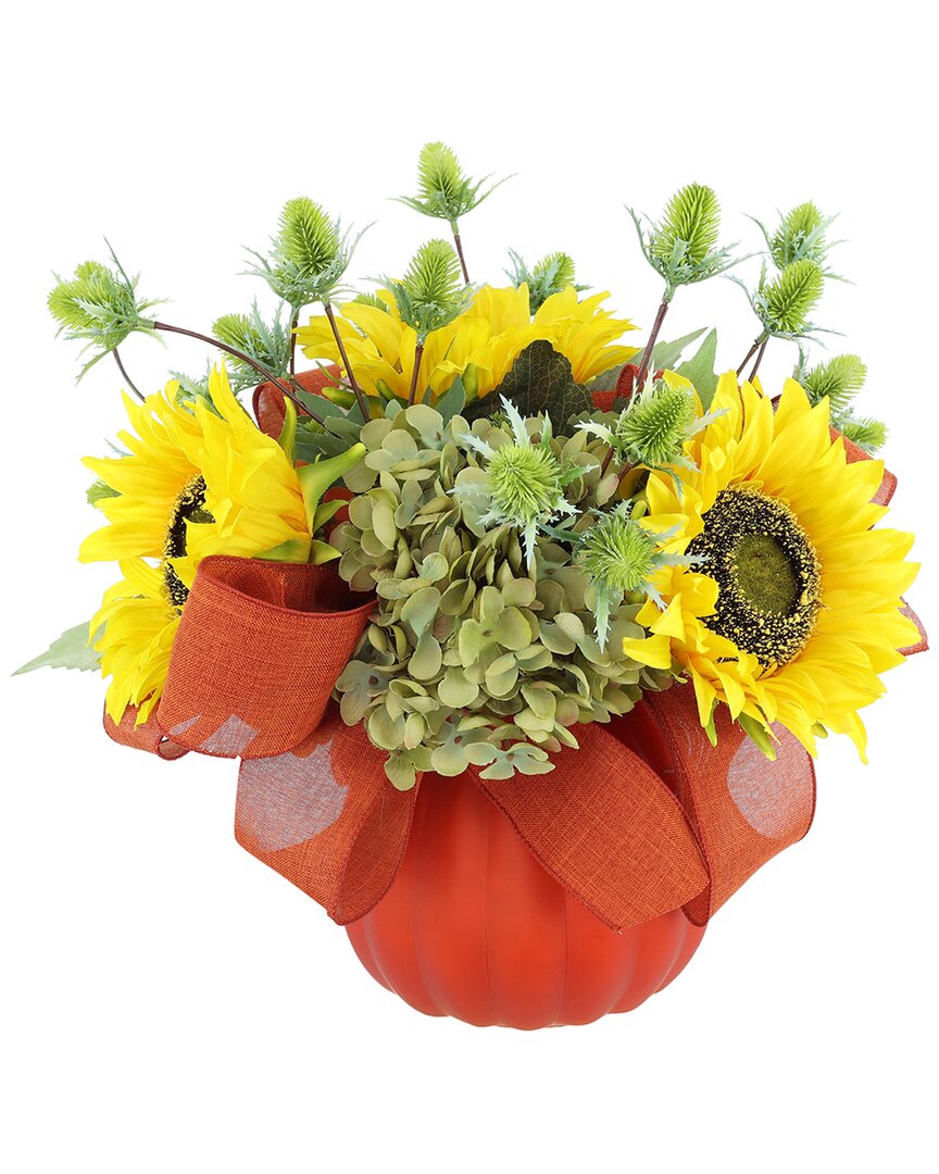 Creative Displays Sunflower Fall Arrangement With Green Hydrangeas A