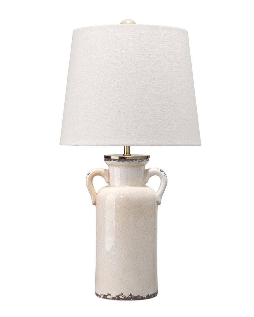 Jamie Young Piper Ceramic Table Lamp In Cream