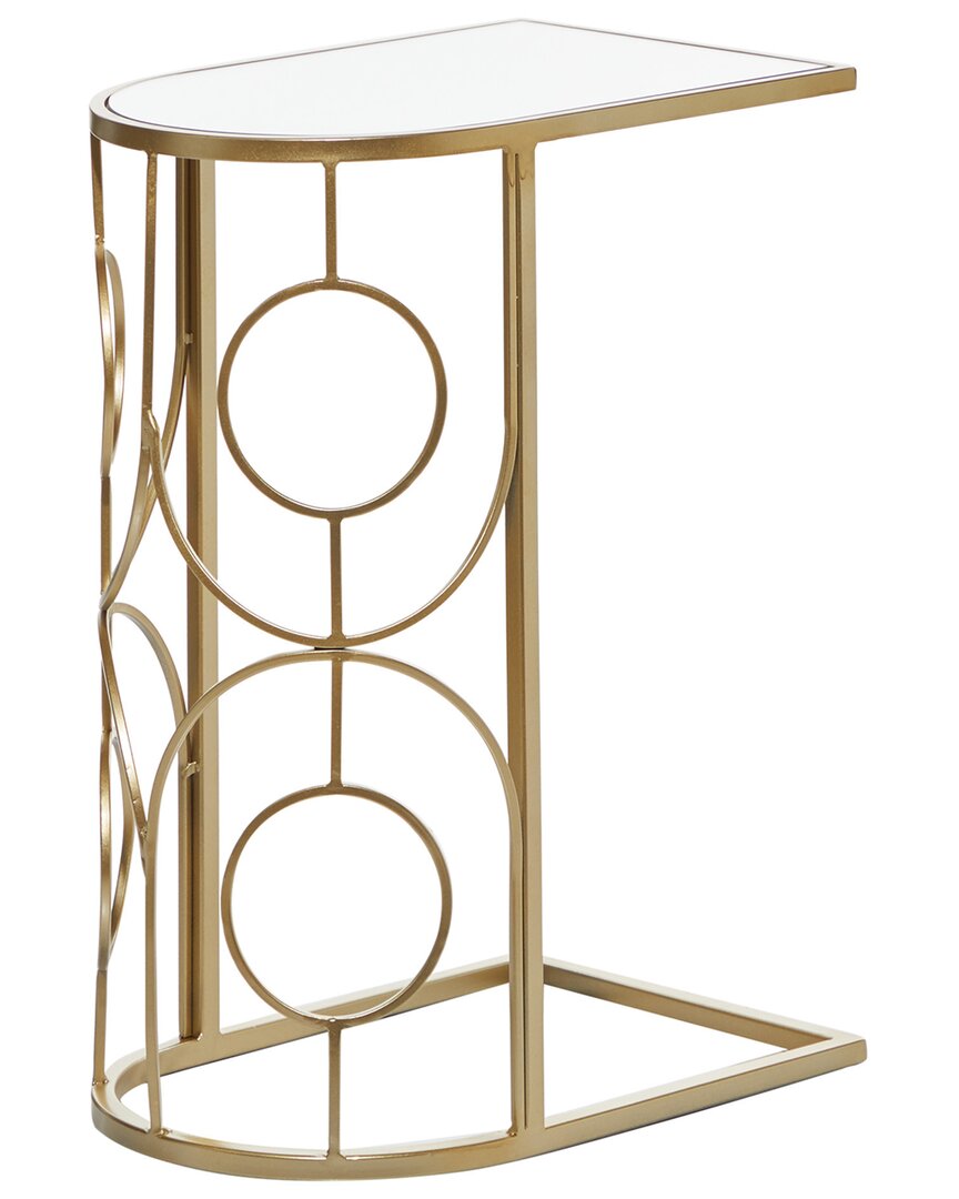 Peyton Lane Contemporary Rectangle Accent Table In Gold