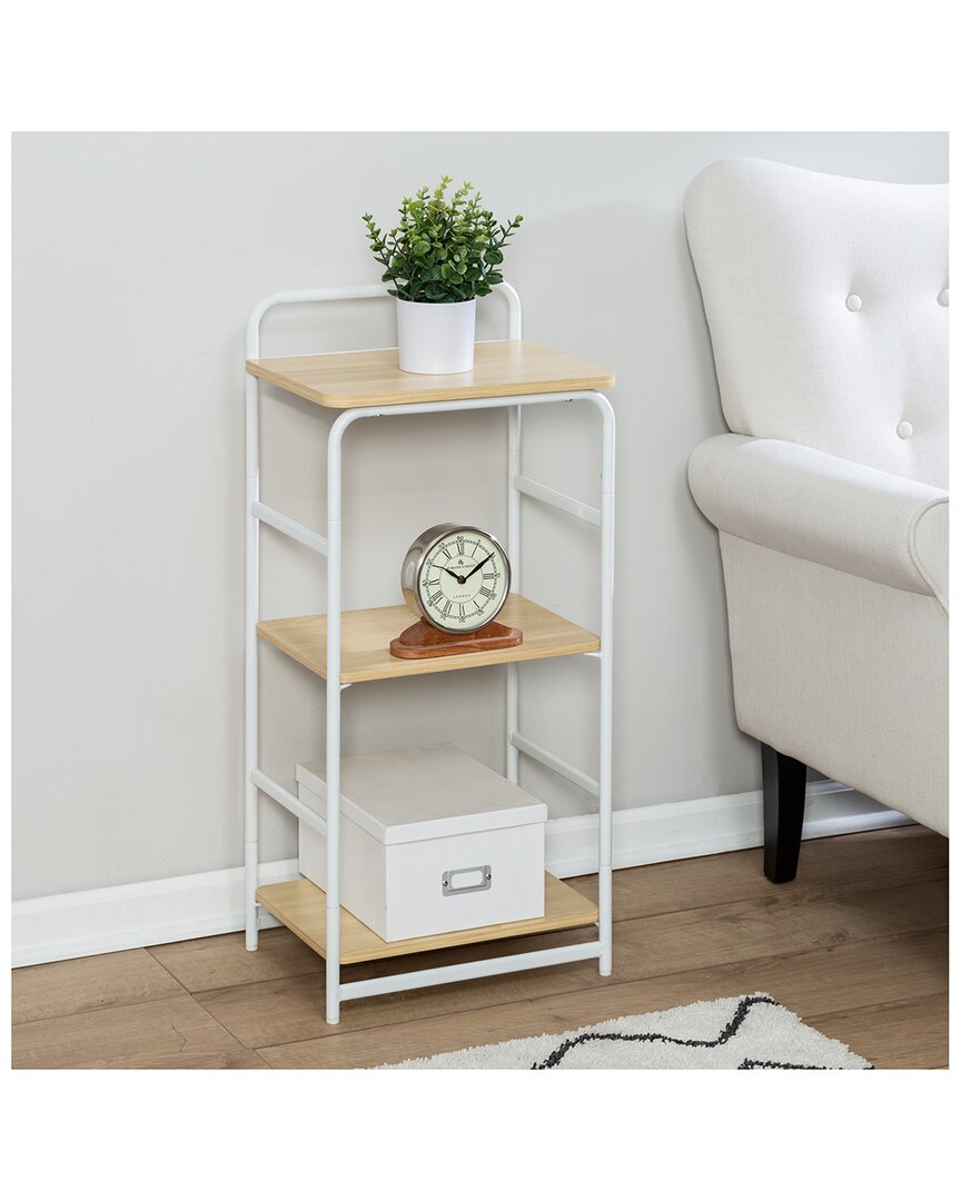 Honey-can-do Wood And Metal Small Shelf In White