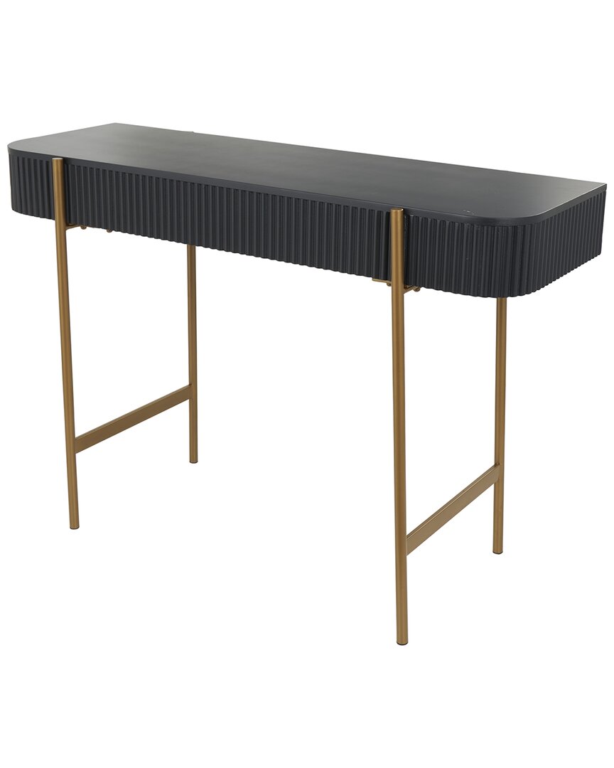 Shop Peyton Lane Wooden Console Table With Metal Legs In Black
