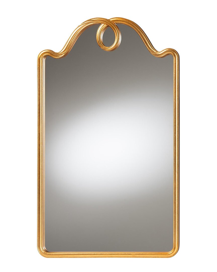 Baxton Studio Eara Wall Mirror With Decorative Top In Multi