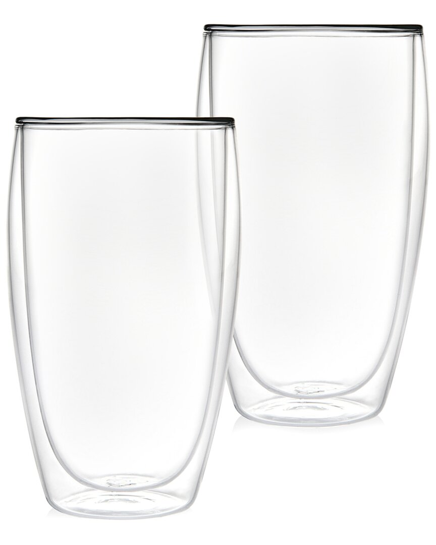 Godinger Clarent Double Walled Tall Cups (set Of 2)