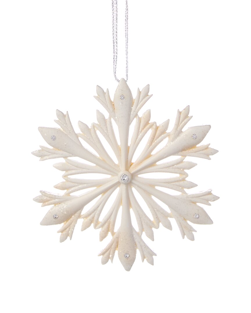 Kurt Adler 4in Elegant Snowflake W/swarovski Elements Ornament