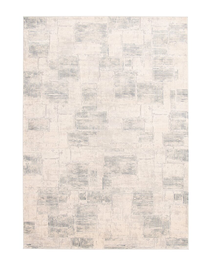 Ecarpet Savannah Distressed Patchwork Rug In Grey