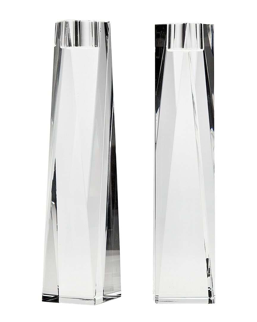 Shop Ricci Argentieri Freedom Crystal Tapered Candle Holder Set