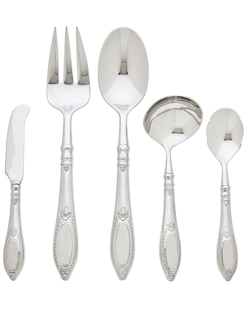 RICCI ARGENTIERI RICCI ARGENTIERI DONATELLO 18/10 STAINLESS STEEL 5PC HOSTESS SET