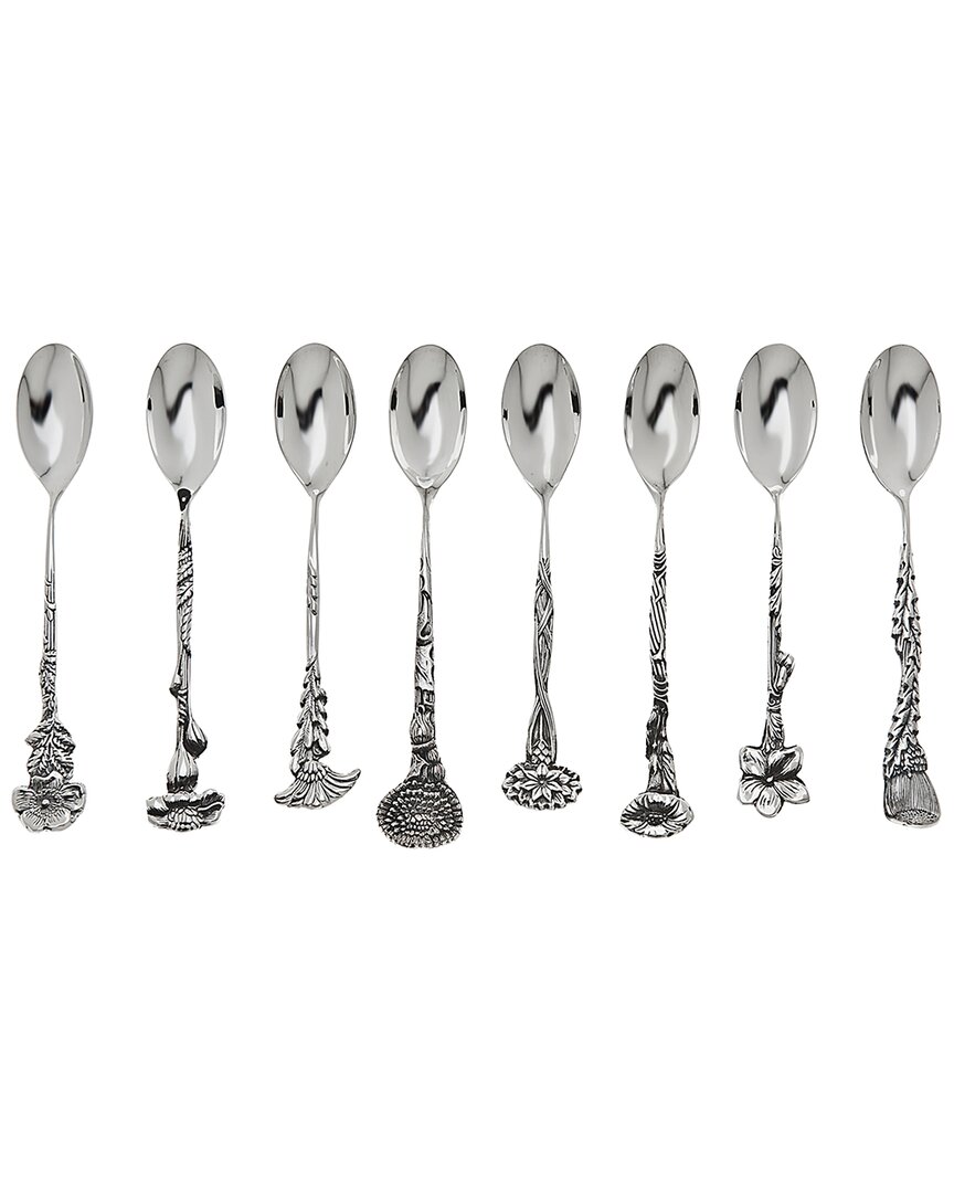 Shop Ricci Argentieri Epns Silver Plated Floral Coffee Spoon. Set Of 8