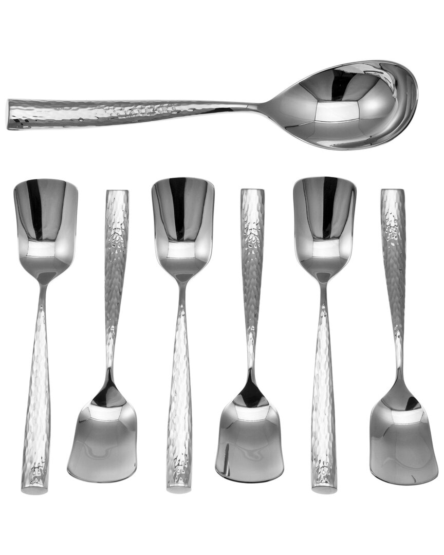 Shop Ricci Argentieri Set Of 7 Anvil 18/10 Stainless Steel Ice Cream Spoon