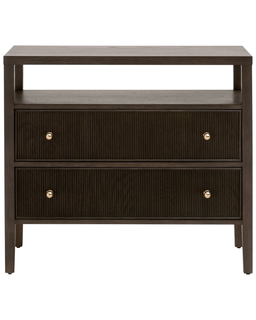 Essentials For Living Highland Open Shelf 2-drawer Nightstand