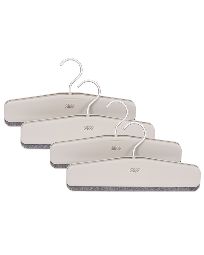 Joseph Joseph 4 Pack Orderly Trouser & Skirt Hangers In Gray