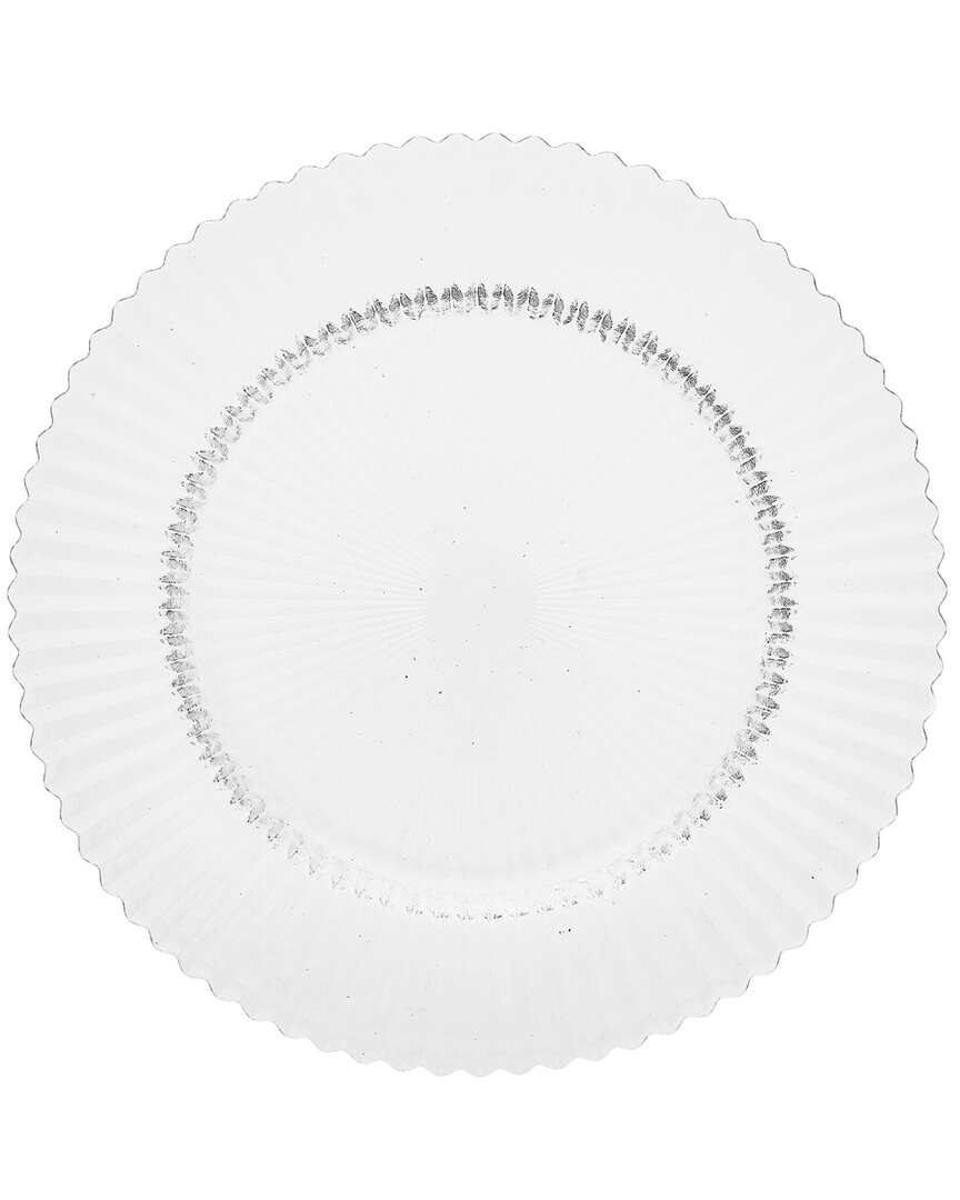 Fortessa Archie Set Of 4 Clear Dinner Plates In Transparent