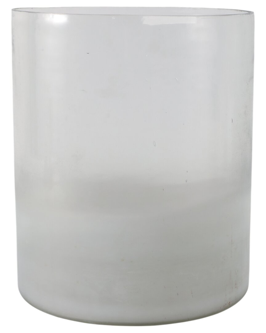 Sagebrook Home 12x10in Frosted Bottom Hurricane In White